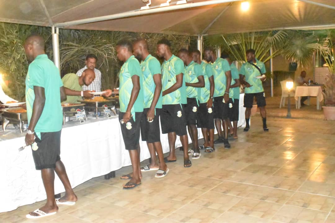The Players as they prepare for Senegal