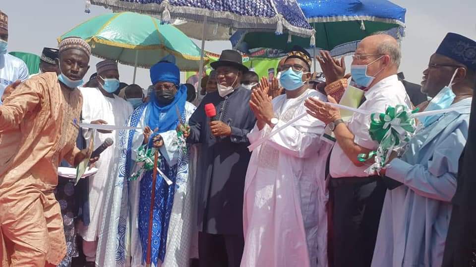 Former President Jonathan Commissioning the