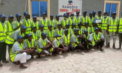 Dangote Cement Plc Trainees Drivers pose for a picture during the graduation ceremony. 50 new drivers were trained at the new Dangote Training Centre Obajana, Kogi State.