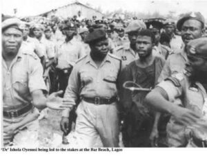 Ishola on his way to the execution ground