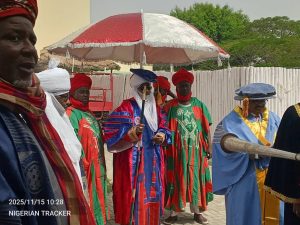 The chancellor leading the procession 